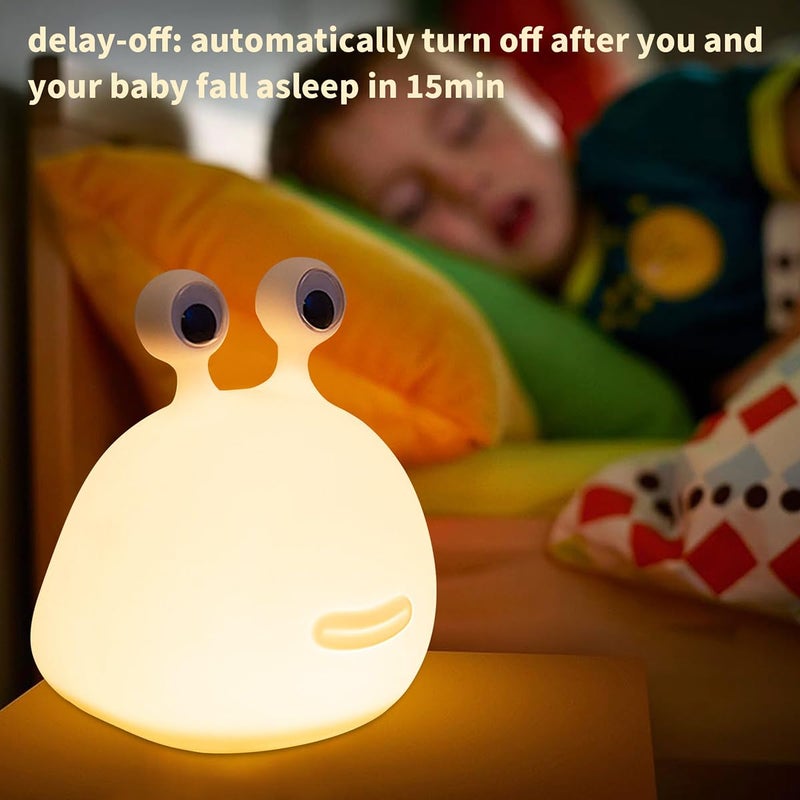 ipalmay Home Night Lights for Kids USB Rechargeable Lamps, ABS+PC Bedside Lamp for Breastfeeding, Touch Control&Timer Setting, White - Image 4